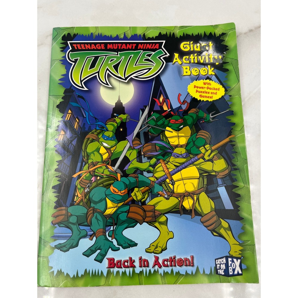 VTG TMNT Teenage Mutant Ninja Turtles Giant Activity Book Back in Action 2003